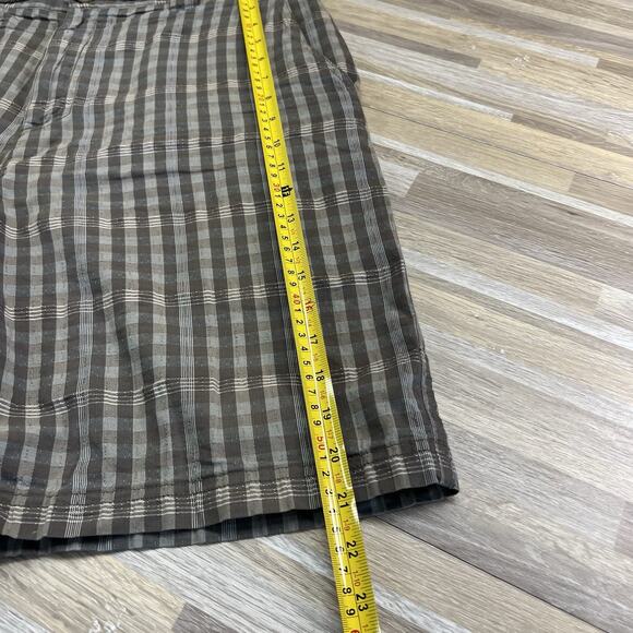 VTG Columbia Men’s Shorts Brown Plaid Chino Size 34 - JN321 - Picture 7 of 7